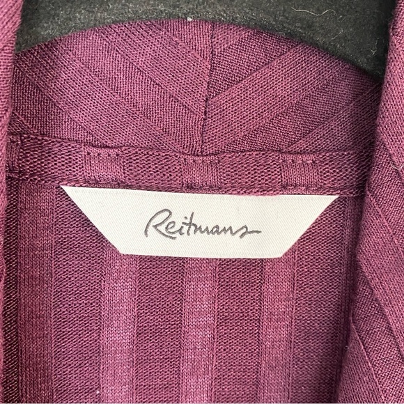 Reitmans Criss Cross Front Top Womens Sz XL Elastic Waist Three Quarter Sleeves - Picture 5 of 9